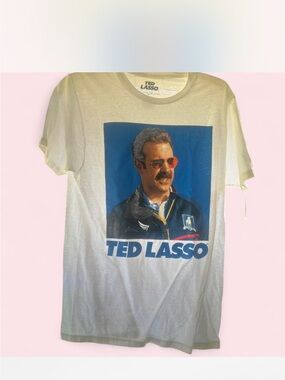 Ted Lasso White Graphic Crew Tee